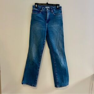 Good American Jeans Good Curve Straight Leg Classic Indigo Blue Denim Size 26